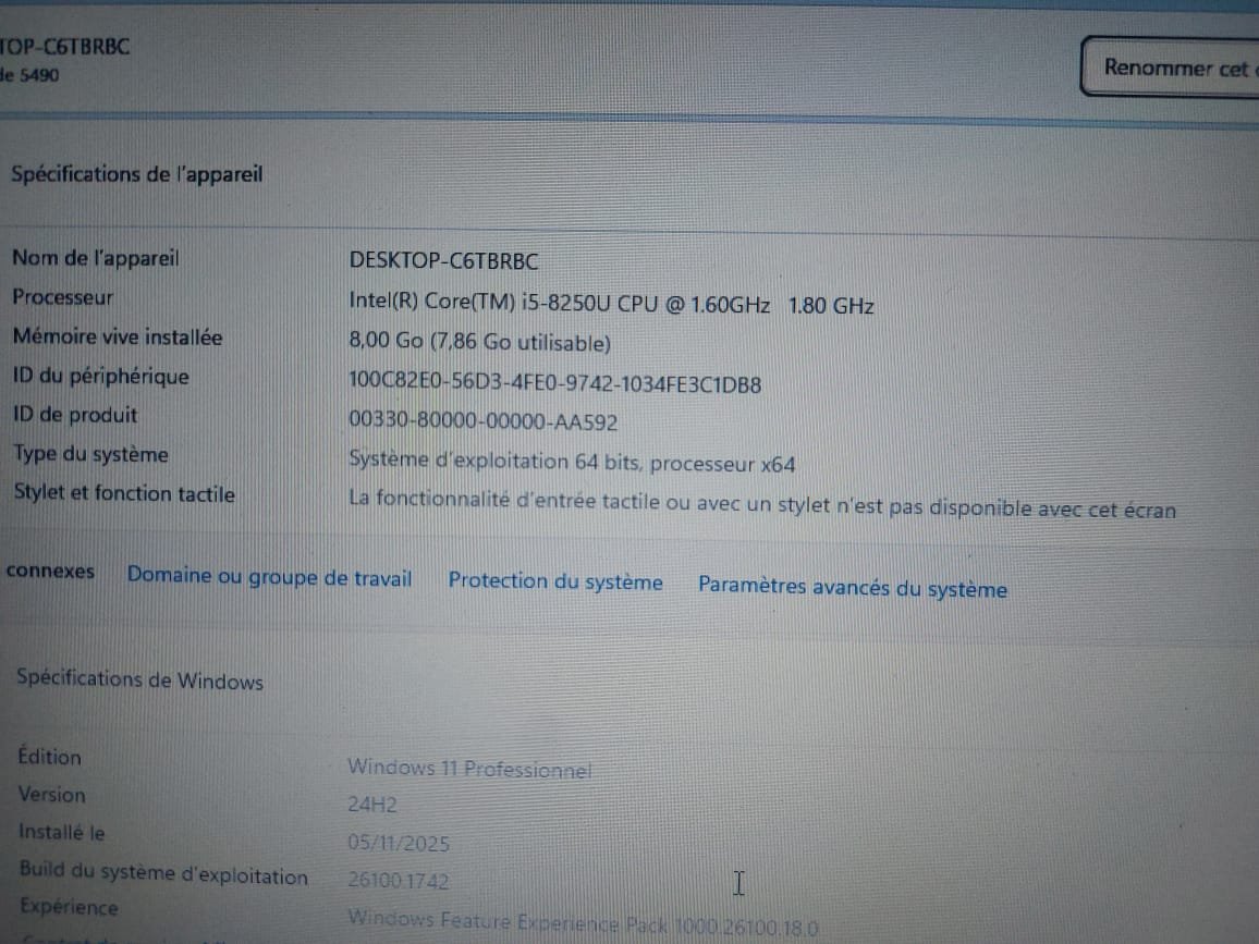 Vignette 4 : DELL LATITUDE 5490