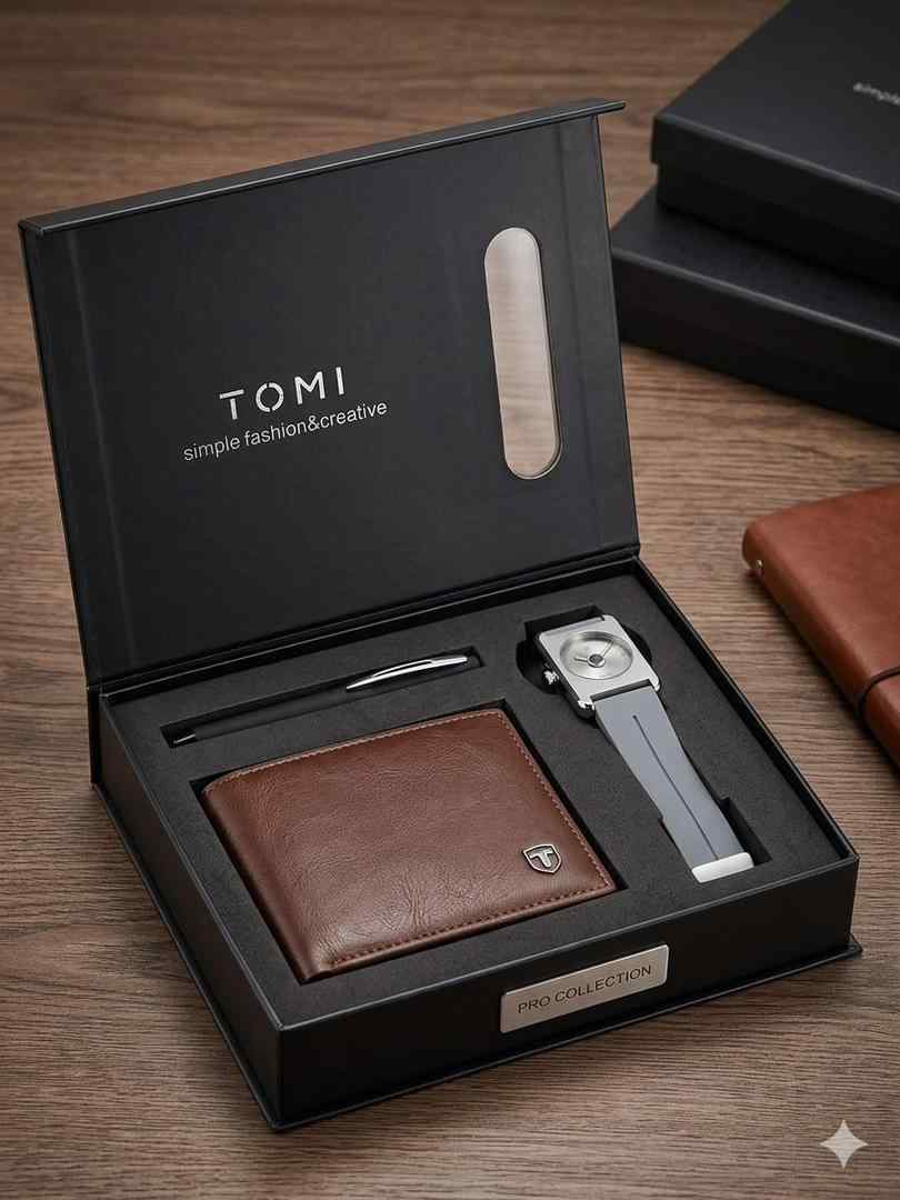 Vignette 3 : Pack Élégance Homme – Montre, Portefeuille et Stylo