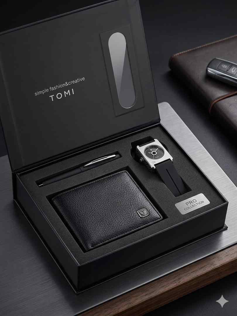 Vignette 5 : Pack Élégance Homme – Montre, Portefeuille et Stylo