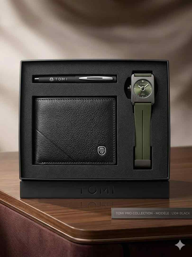 Vignette 6 : Pack Élégance Homme – Montre, Portefeuille et Stylo